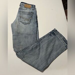 BKE Men's Straight Jeans in Faded Blue, Jake Edition